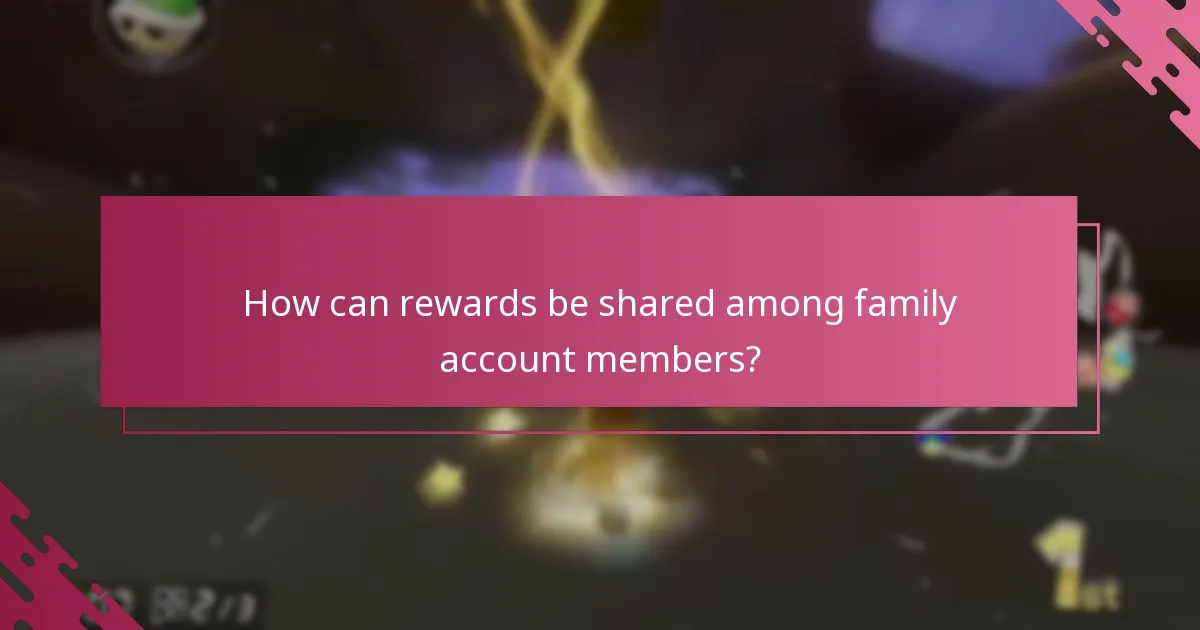 How can rewards be shared among family account members?