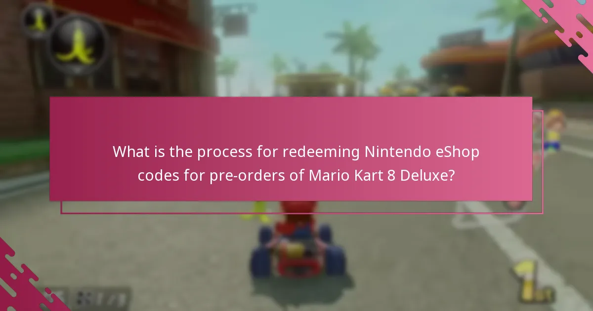 What restrictions apply to Nintendo eShop code redemption for pre-orders?